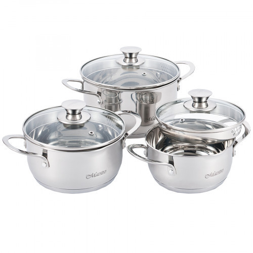 Набір каструль 6 предметів скляна кришка MR-3510-6L Maestro Житомир - фото 1