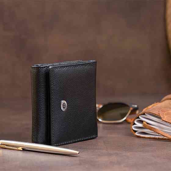 Компактний гаманець жіночий Чорний (ST Leather) Київ