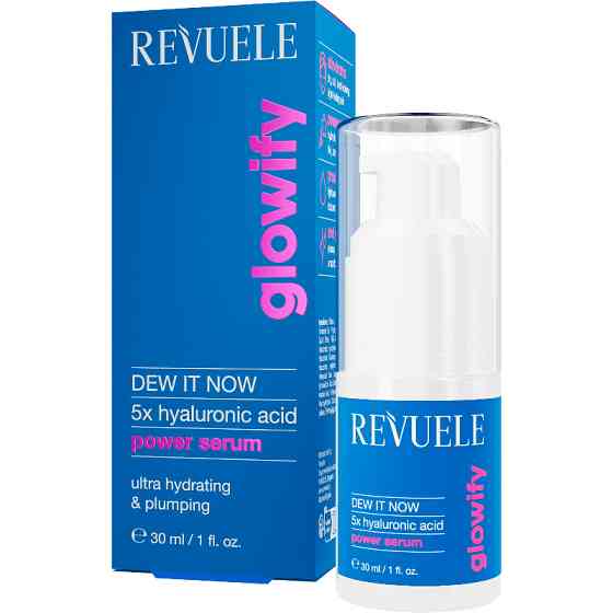 Сироватка з 5-кратним вмістом гіалуронової кислоти Dew It Now Glowify Revuele 30 мл Київ