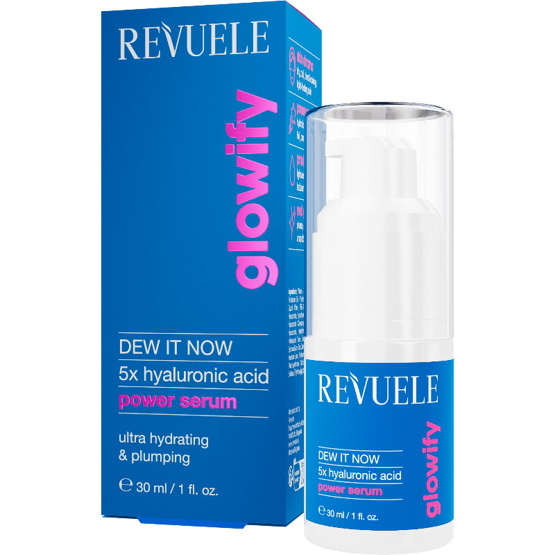 Сыворотка с 5-кратным содержанием гиалуроновой кислоты Dew It Now Glowify Revuele 30 мл Киев - изображение 1