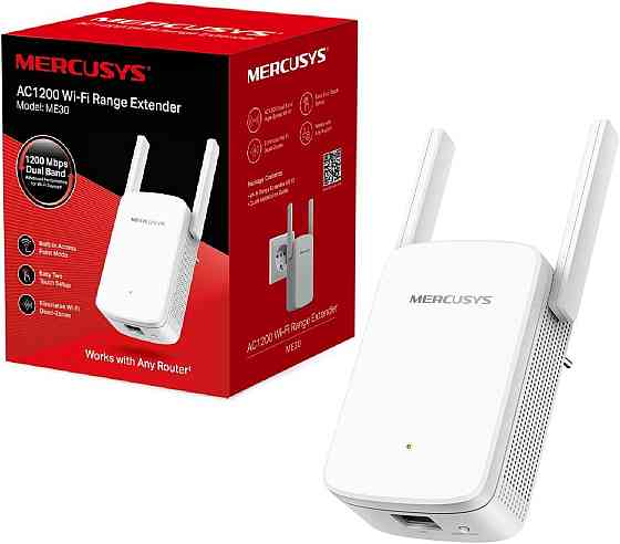 Mercusys ME30 усилитель WLAN репитер AC1200 867 Мбит/с 5 ГГц 300 Мбит/с 2.4 ГГц Dual Band с подсветкой и Киев