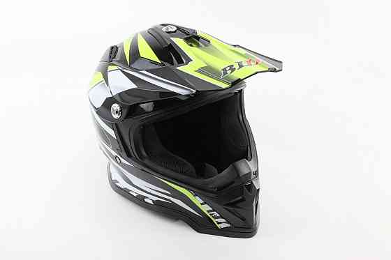 Шолом кросовий/ендуро/АТV BLD-819-7 М (57-58см), ЧОРНИЙ/НЕОНОВО-ЖОВТИЙ Киев