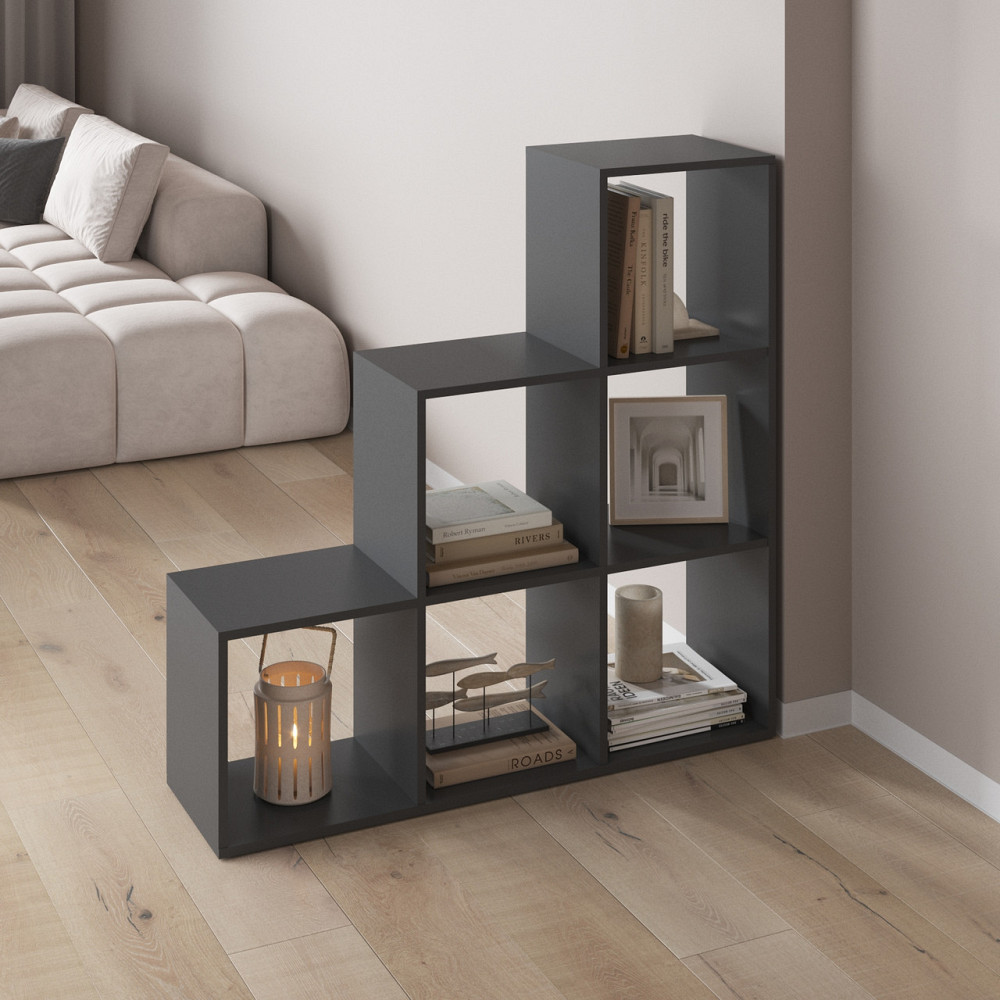 Стеллаж VAYS M-39, книжная полка с 6 ячейками, этажерка для дома, игрушек и декора, ЛДСП, 108×29×108 см Львов - изображение 2