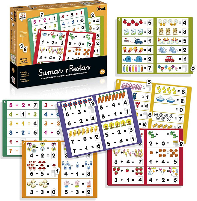 Іграшка Diset 68954 кольорова Навчальний набір для додавання і віднімання Вивчення кольорів Розвиваюча гра для 5 років Київ - фото 3