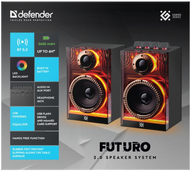 Акустика Defender Futuro, 20Вт Black (65087) (7166636) Киев - изображение 13