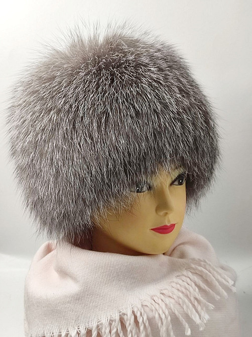 Шапка меховая женская кубанка Хейли Серый Харьков - изображение 1