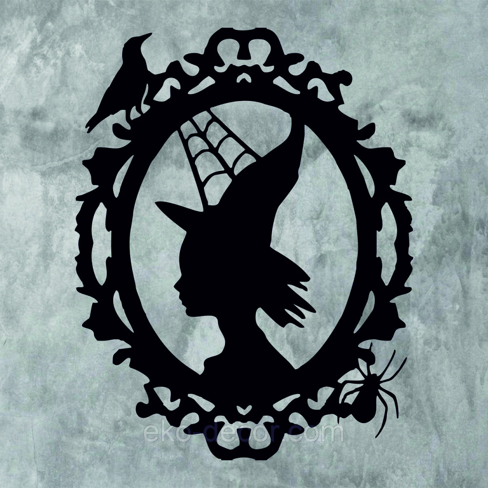 Декоративне настінне Панно «Ведьма», Декор на стіну 70*54 см, Чорний Київ - фото 10