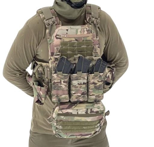 Комплект плитоноски з підсумками та напашником, швидким скиданням (без плит) Мультикам Київ - фото 3