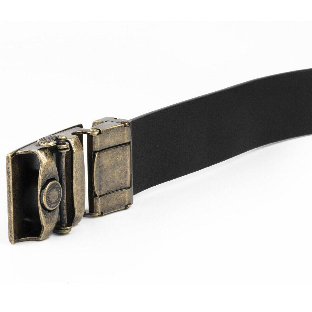 Ремінь чоловічий з пряжкою латунь Vintage 20263 Чорний Київ - фото 7