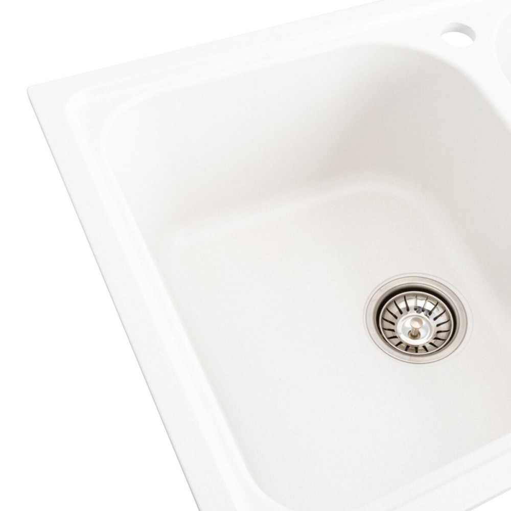 PLATINUM Гранітна мийка для кухні Platinum 7950 Equatoria матова Білосніжна Киев - изображение 4