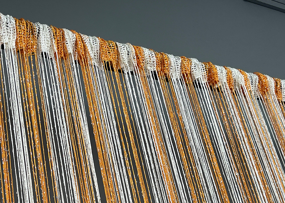 Штори-нитки з люрексом Білий з помаранчевим 300х300см 1 шт (61-128) Київ - фото 7