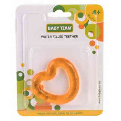 Прорезыватель Baby Team с гелем (4005_оранж,сердечко) Винница
