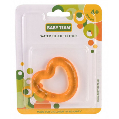 Прорезыватель Baby Team с гелем (4005_оранж,сердечко) Винница - изображение 2
