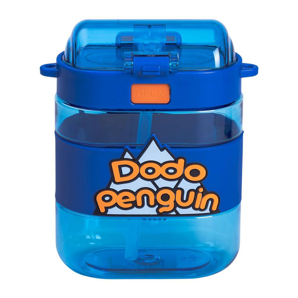 Дитяча пляшка для води з трубочкою 560 мл, синя Київ - фото 3