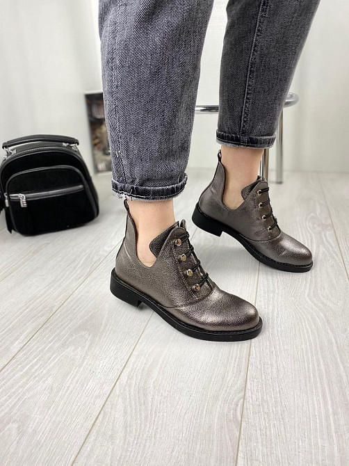 Черевики жіночі MENGTING 1185-2 срібні (весна-осінь, еко-шкіра) (2051) 37 Коломия - фото 1