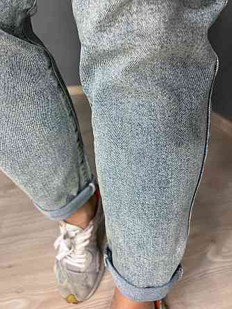 Джинсы женские Dicesil 9157 Mom jeans comfort высокая талия стрейчевые ремень веревка светло голубые Одесса