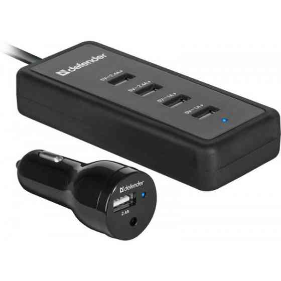 Автозарядка 5xUSB 45W (1 + 4 USB-A) ACA-02 5V/9.2A Defender (83568) Киев