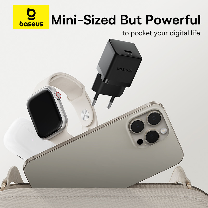 Мережевий зарядний пристрій Baseus Palm Fast Charger 1C 20W EU Cluster Black Одеса - фото 10