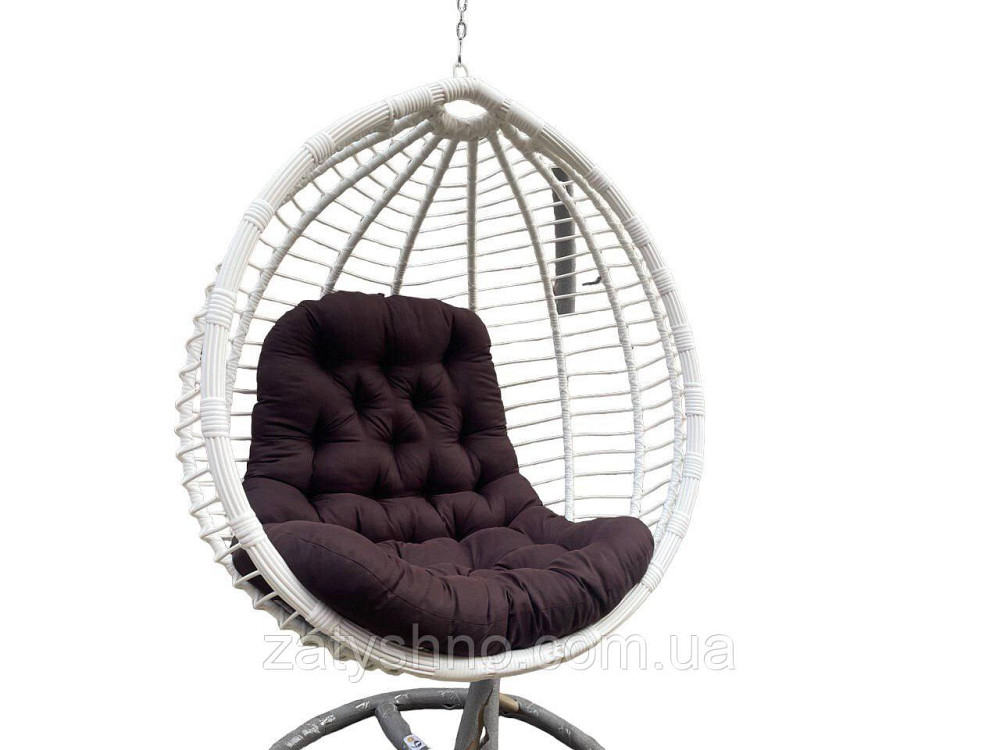 Кокон із ротанга з коричневою подушкою Київ - фото 2