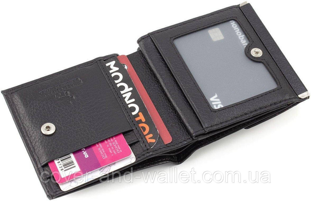 Черный женский кошелек небольшого размера из натуральной кожи Marco Coverna MC 213 Киев - изображение 6