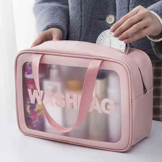 Прозора сумка-косметичка Washbag Big Pink 30см Вінниця