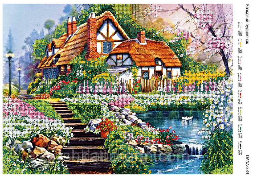 Схема для вишивки бісером Казковий будиночок Дніпро - фото 2