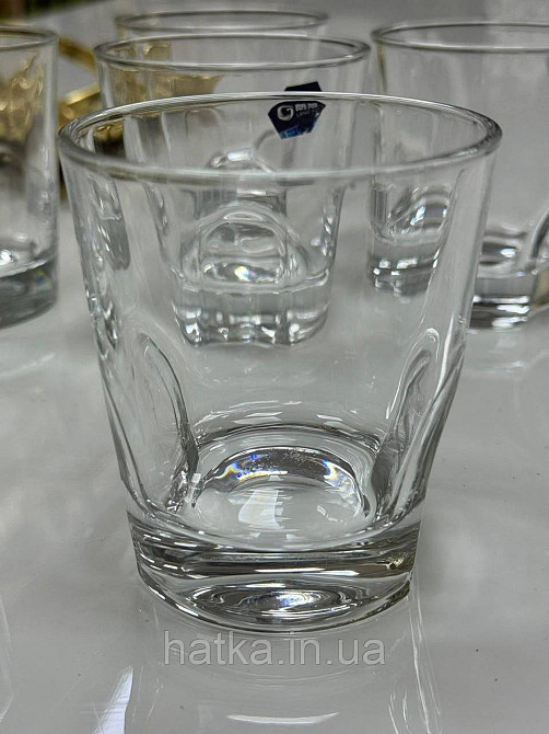 Набір склянок OLens "Дотик" 270 мл 6 шт. низький прозорий для дому та ресторанів 102-686 Київ - фото 2