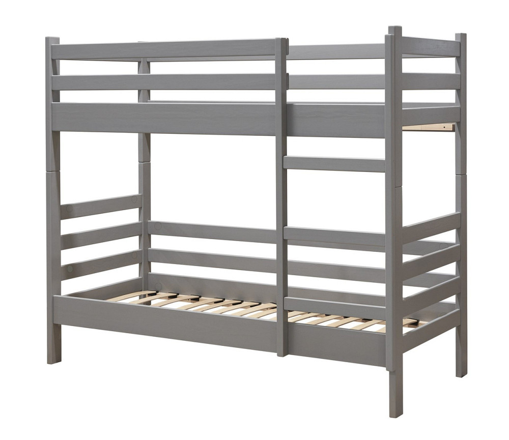 Кровать двухъярусная Тони с ламелями Бук в цвете Орех Львов - изображение 3