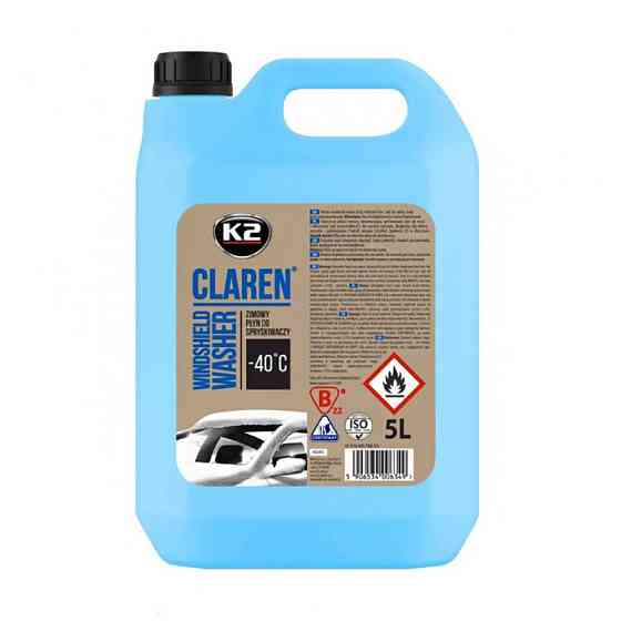 Омивач скла K2 Claren Windshield Washer -40°C зимовий Нейтральний концентрат 5л Львів