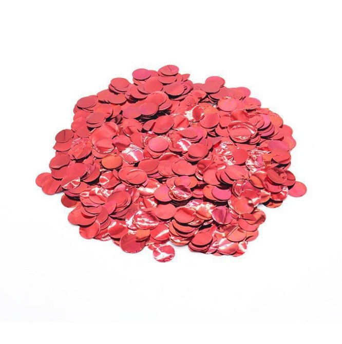 Конфетти круглые из фольги 10 г 25 мм красный Киев - изображение 4