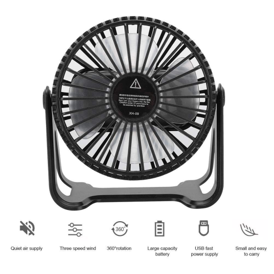 Настільний вентилятор USB Mini Fan XH-08 з акум. (WX6506) різні кольори Дніпро