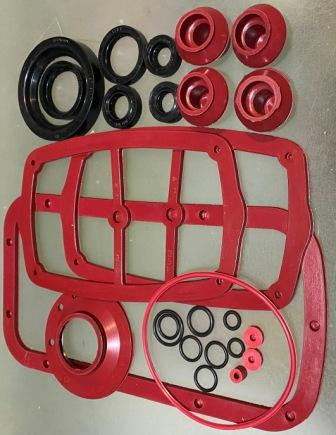 Сальники (набір) МТ, ДНІПРО (повний) червоний з прокладкою піддону якісний VDKI Киев - изображение 1