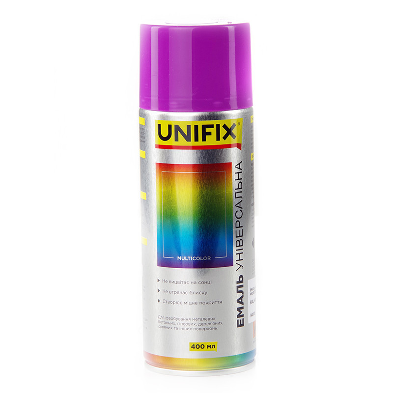 Эмаль акриловая универсальная RAL 4005 Фиолетовый гл. 400мл UNIFIX Ровно - изображение 2