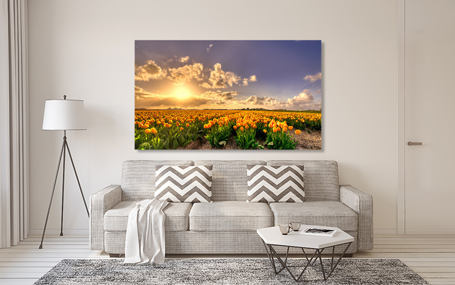 Картина холст в гостиную / спальню   Жовті Тюльпани    MLP_135 90х180см Киев - изображение 2