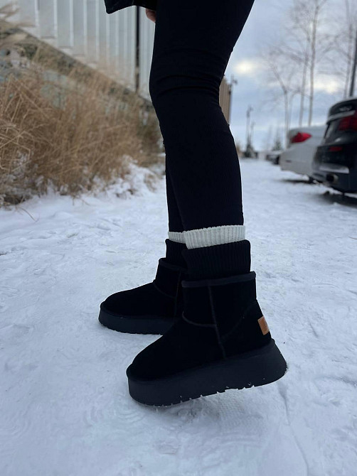 Hengji Угги жіночі HENGJI чорні натуральна замша высота 13 см размер 36-40 (T56-1) Коломыя - изображение 10