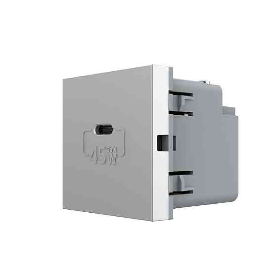 LIVOLO USB Type-C розетка LIVOLO, PD 45W, Power Delivery, швидка зарядка, сіра, модуль (VL-FCUC Коломия