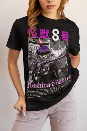 Футболка з аніме принтом Каіджу Но Хосхіна Гіфт оверсайз (S/M/L) Чорний AnimeJ0784 Дніпро