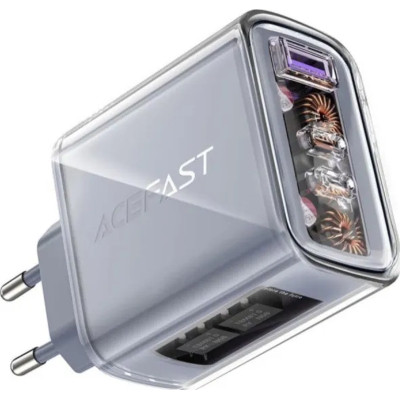 Зарядное устройство Acefast 3xUSB 65W (2xUSB-C+USB-A) Gan A45 Fast Charger Mica gray (6974316282105) Винница - изображение 2