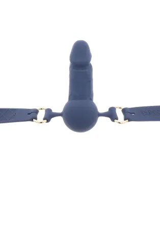 Кляп-шарик в виде пениса Taboom Silicone Supreme, синий Sex Aura Киев