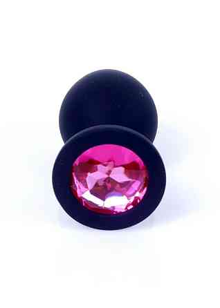 Анальная пробка - Jewellery Silicone Black Plug M Pink Sex Aura Киев