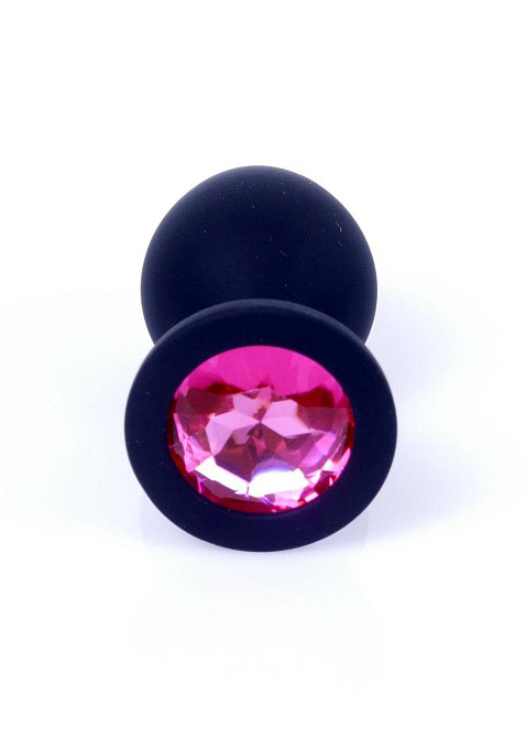 Анальная пробка - Jewellery Silicone Black Plug M Pink Sex Aura Киев - изображение 2