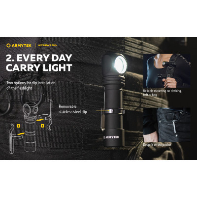 Фонарь Armytek Wizard C2 Pro Marnet USB Warm (F08701W) Винница - изображение 5