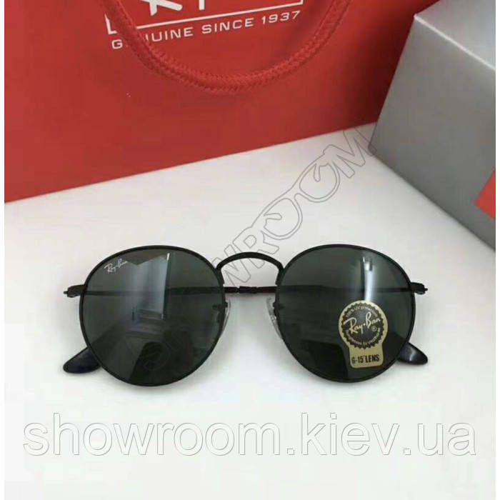 Жіночі круглі сонцезахисні окуляри Ray ban round 3447-6 Київ - фото 2