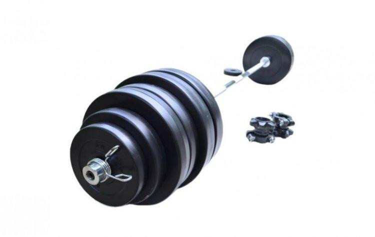 Штанга олімпійська набірна на 120 кг Гантелі, гирі, штанги і диски в ударостійкому пластику Київ - фото 2