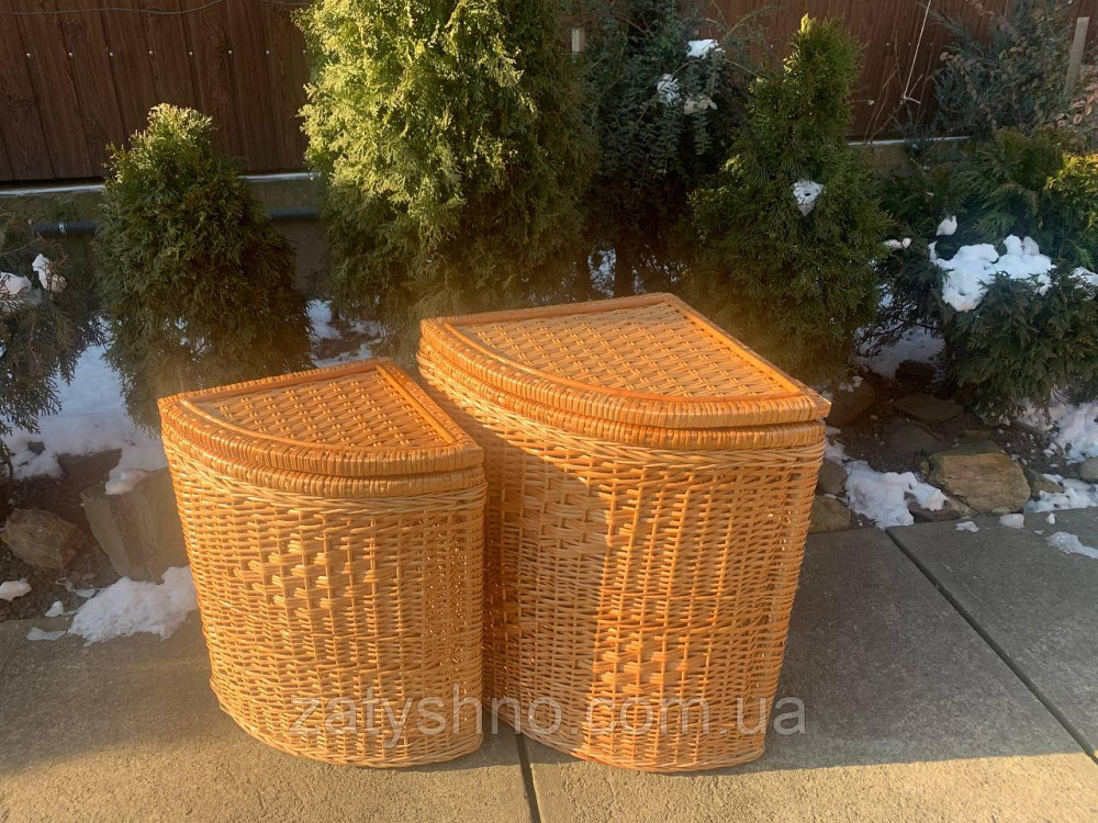 Корзины плетеные угловые из лозы для белья Киев - изображение 4