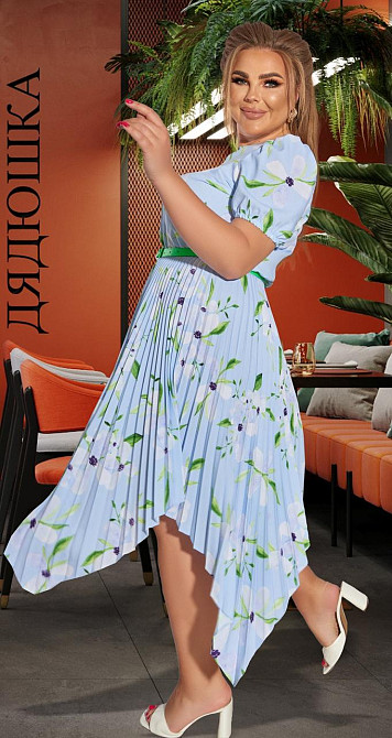 Красивое голубое платье большого размера (46) Киев - изображение 5