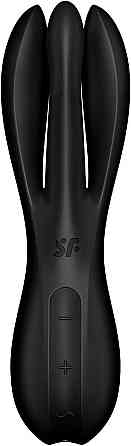 Клиторальный вибратор Satisfyer Threesome 2 Black, 3 гибких пальчика, 3 мотора Sex Aura Киев