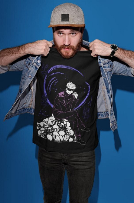 Футболка з аніме принтом Вбивця демонів оверсайз (S/M/L) Чорний AnimeJ0910 Дніпро - фото 3