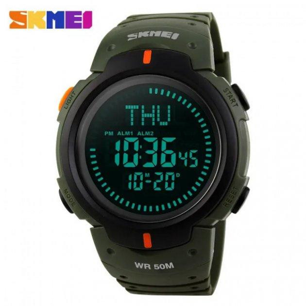 Мужские часы с компасом Skmei 1231 Зеленый Винница - изображение 6