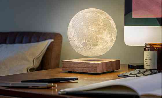 Левітуюча лампа на акумуляторі Gingko Moon, дерево горіх | G019WT Рівне
